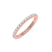 0.90 Carat Diamond 14K Rose Gold Eternity Ring - Fashion Strada