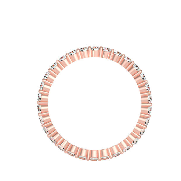 0.90 Carat Diamond 14K Rose Gold Eternity Ring - Fashion Strada