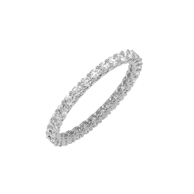 1.04 Carat Diamond 14K White Gold Eternity Ring - Fashion Strada