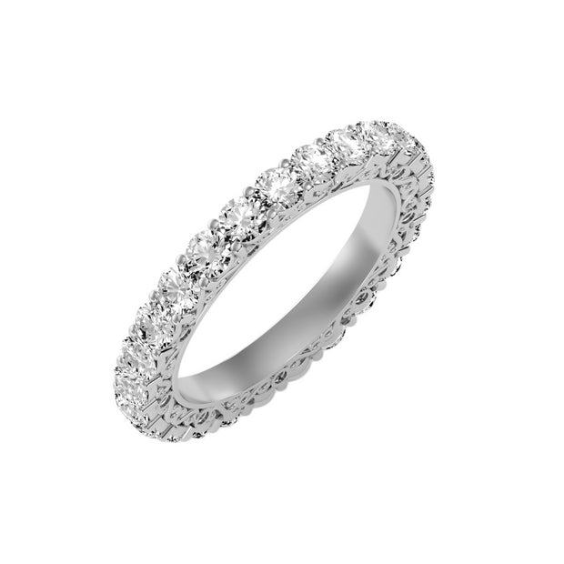 2.28 Carat Diamond 14K White Gold Eternity Ring - Fashion Strada