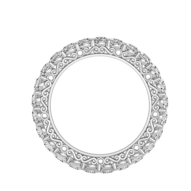 2.28 Carat Diamond 14K White Gold Eternity Ring - Fashion Strada