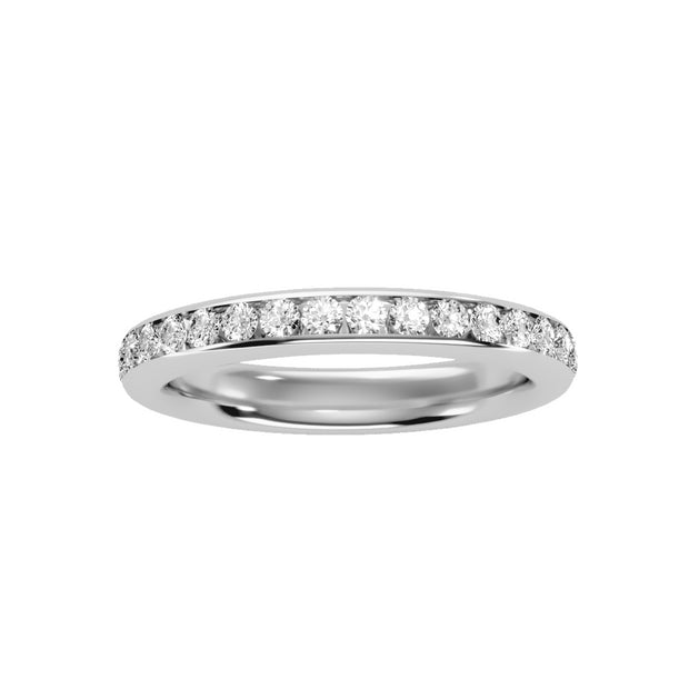 0.96 Carat Diamond 14K White Gold Eternity Ring - Fashion Strada