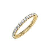 1.04 Carat Diamond 14K Yellow Gold Eternity Ring - Fashion Strada