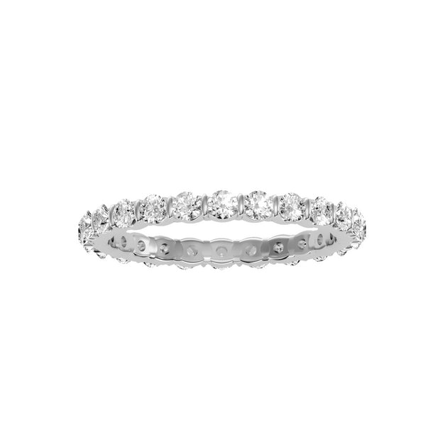 1.09 Carat Diamond 14K White Gold Eternity Ring - Fashion Strada