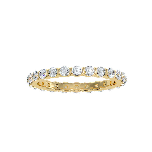1.09 Carat Diamond 14K Yellow Gold Eternity Ring - Fashion Strada