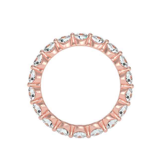 2.01 Carat Diamond 14K Rose Gold Eternity Ring - Fashion Strada
