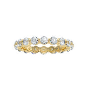 2.01 Carat Diamond 14K Yellow Gold Eternity Ring - Fashion Strada