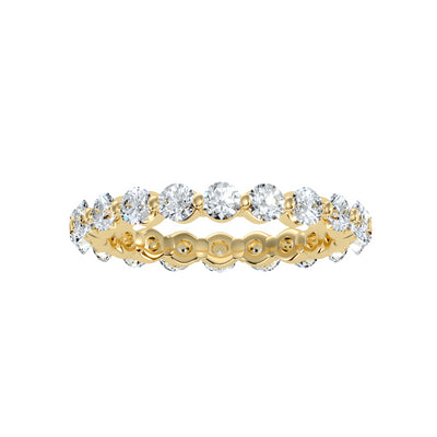 2.03 Carat Diamond 14K Yellow Gold Eternity Ring - Fashion Strada
