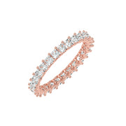 1.93 Carat Diamond 14K Rose Gold Eternity Ring - Fashion Strada