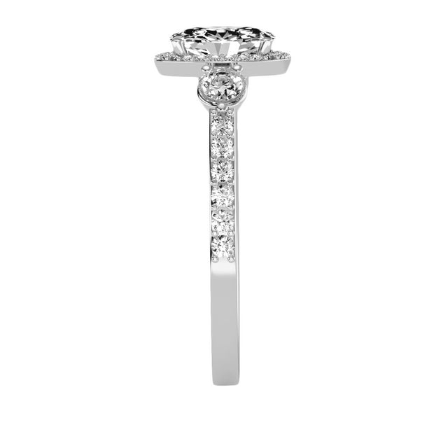 1.95 Carat Diamond 14K White Gold Engagement Ring - Fashion Strada