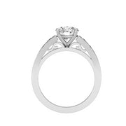 1.13 Carat Diamond 14K White Gold Engagement Ring - Fashion Strada