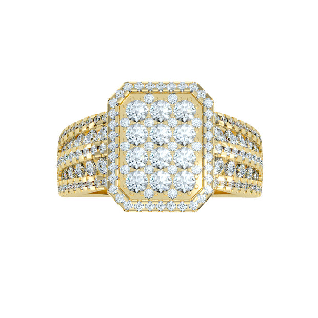 1.53 Carat Diamond 14K Yellow Gold Engagement Ring - Fashion Strada