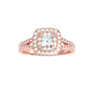 0.84 Carat Diamond 14K Rose Gold Engagement Ring - Fashion Strada