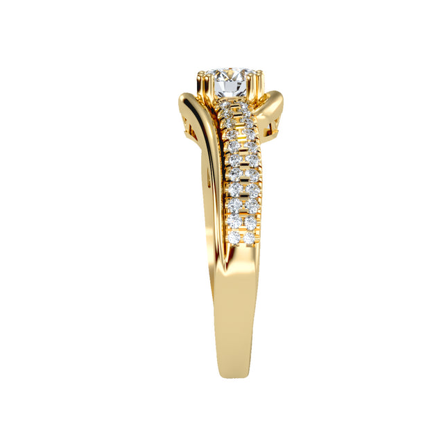 0.74 Carat Diamond 14K Yellow Gold Engagement Ring - Fashion Strada