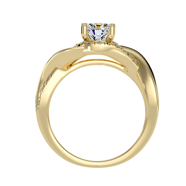 1.00 Carat Diamond 14K Yellow Gold Engagement Ring - Fashion Strada
