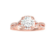 1.35 Carat Diamond 14K Rose Gold Engagement Ring - Fashion Strada
