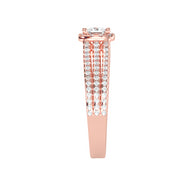 0.66 Carat Diamond 14K Rose Gold Engagement Ring - Fashion Strada