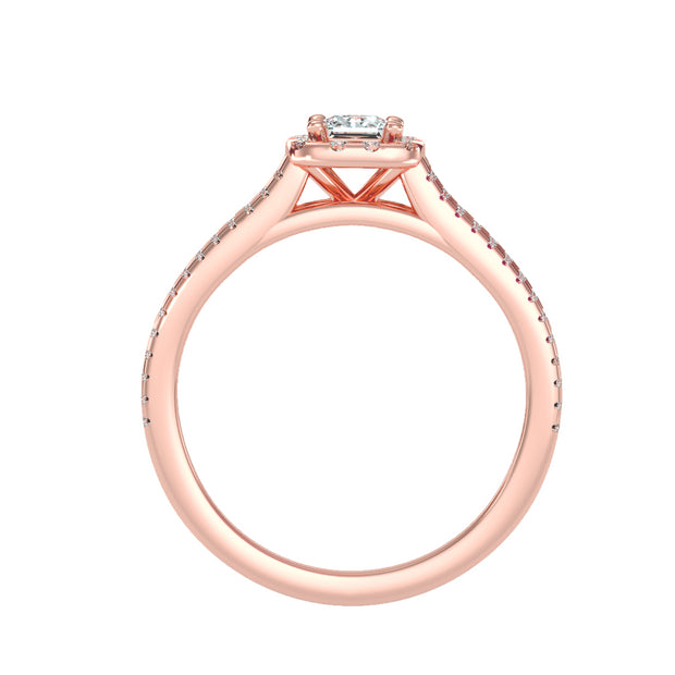 0.66 Carat Diamond 14K Rose Gold Engagement Ring - Fashion Strada