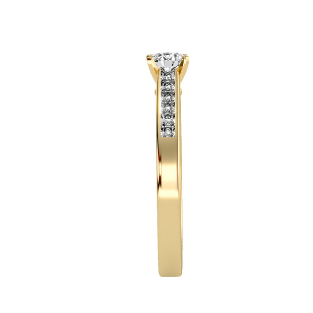 1.21 Carat Diamond 14K Yellow Gold Engagement Ring - Fashion Strada