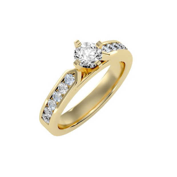 1.07 Carat Diamond 14K Yellow Gold Engagement Ring - Fashion Strada