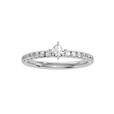 0.56 Carat Diamond 14K White Gold Engagement Ring - Fashion Strada