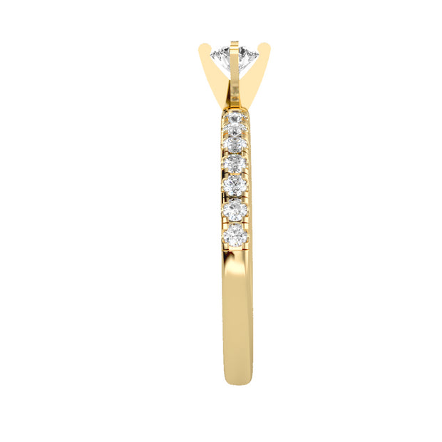0.56 Carat Diamond 14K Yellow Gold Engagement Ring - Fashion Strada