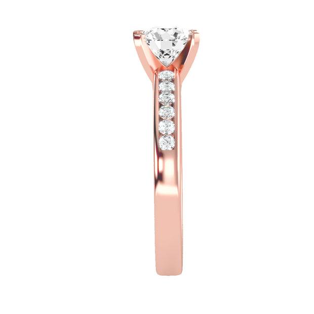 1.29 Carat Diamond 14K Rose Gold Engagement Ring - Fashion Strada