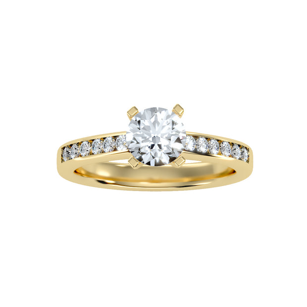 1.29 Carat Diamond 14K Yellow Gold Engagement Ring - Fashion Strada