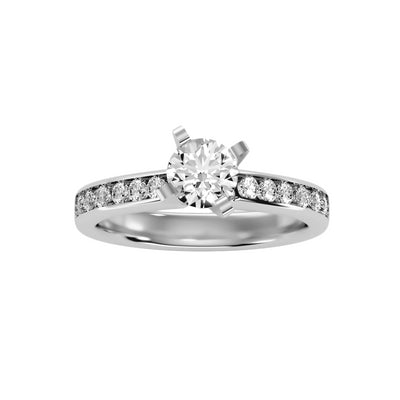 1.58 Carat Diamond 14K White Gold Engagement Ring - Fashion Strada