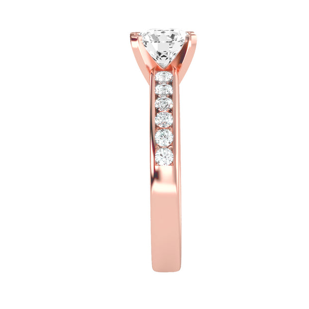1.44 Carat Diamond 14K Rose Gold Engagement Ring - Fashion Strada