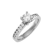 1.44 Carat Diamond 14K White Gold Engagement Ring - Fashion Strada