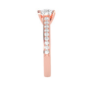 1.41 Carat Diamond 14K Rose Gold Engagement Ring - Fashion Strada