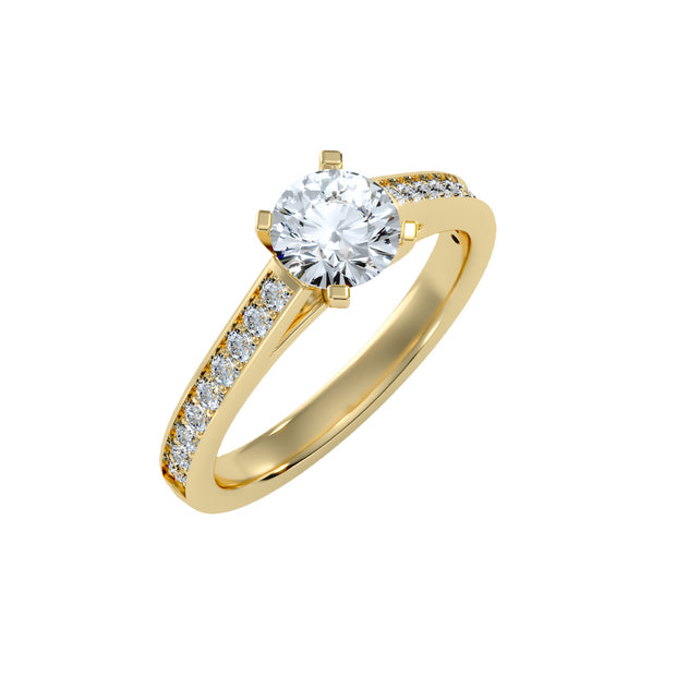 1.41 Carat Diamond 14K Yellow Gold Engagement Ring - Fashion Strada