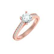 1.51 Carat Diamond 14K Rose Gold Engagement Ring - Fashion Strada
