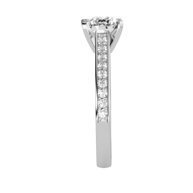 1.51 Carat Diamond 14K White Gold Engagement Ring - Fashion Strada