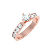 1.26 Carat Diamond 14K Rose Gold Engagement Ring - Fashion Strada