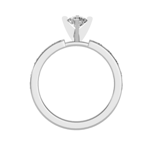 1.26 Carat Diamond 14K White Gold Engagement Ring - Fashion Strada