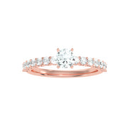 1.08 Carat Diamond 14K Rose Gold Engagement Ring - Fashion Strada