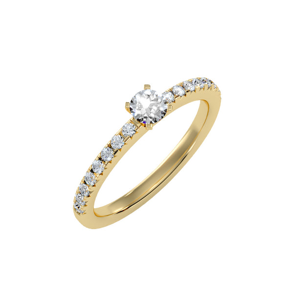0.55 Carat Diamond 14K Yellow Gold Engagement Ring - Fashion Strada