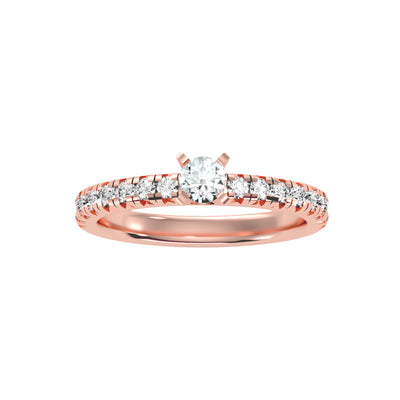 1.63 Carat Diamond 14K Rose Gold Engagement Ring - Fashion Strada