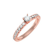 1.63 Carat Diamond 14K Rose Gold Engagement Ring - Fashion Strada