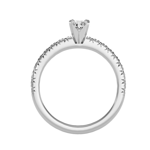 1.63 Carat Diamond 14K White Gold Engagement Ring - Fashion Strada