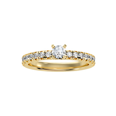 1.63 Carat Diamond 14K Yellow Gold Engagement Ring - Fashion Strada
