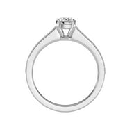 0.75 Carat Diamond 14K White Gold Engagement Ring - Fashion Strada