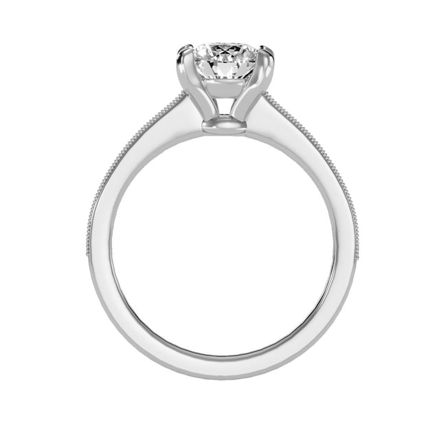 1.10 Carat Diamond 14K White Gold Engagement Ring - Fashion Strada