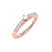 0.43 Carat Diamond 14K Rose Gold Engagement Ring - Fashion Strada