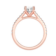 1.36 Carat Diamond 14K Rose Gold Engagement Ring - Fashion Strada