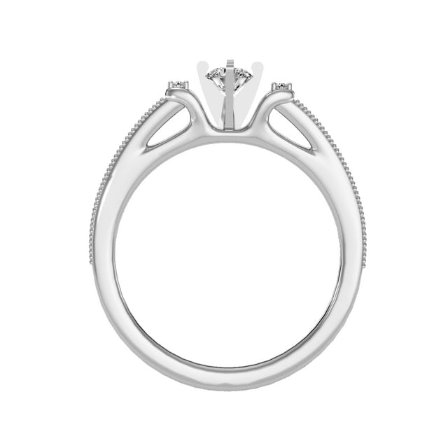0.40 Carat Diamond 14K White Gold Engagement Ring - Fashion Strada