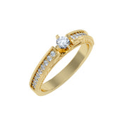 0.48 Carat Diamond 14K Yellow Gold Engagement Ring - Fashion Strada