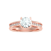 1.76 Carat Diamond 14K Rose Gold Engagement Ring - Fashion Strada